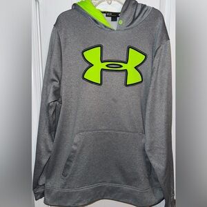 VTG Under Armour EUC Green/Grey Hoodie